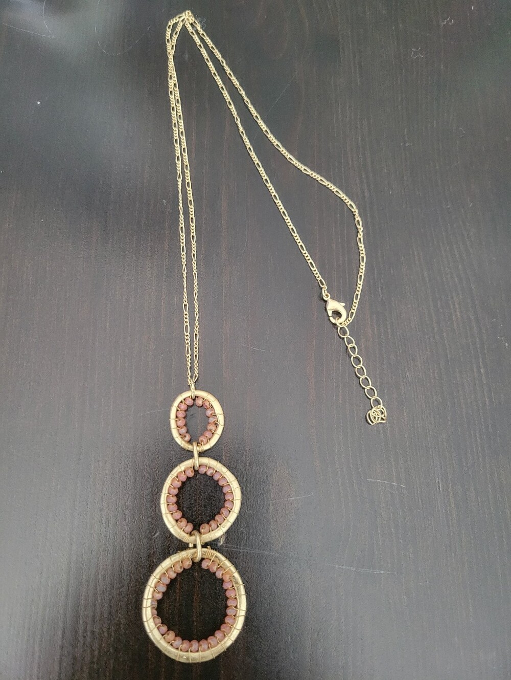 Geometric Disc Pendant Necklace